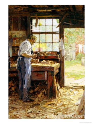Village Carpenter by Edward Henry Potthast paintings reproduction